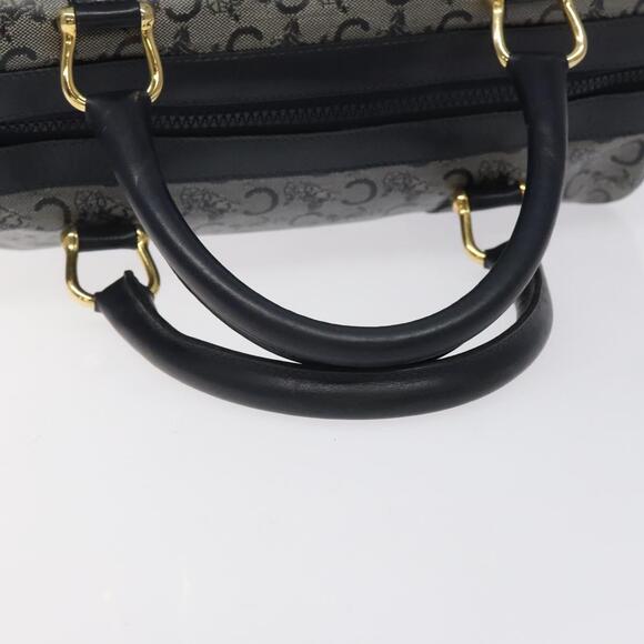 CELINE C Sulky Hand Bag Coated Canvas Navy Gold - Picture 7 of 12